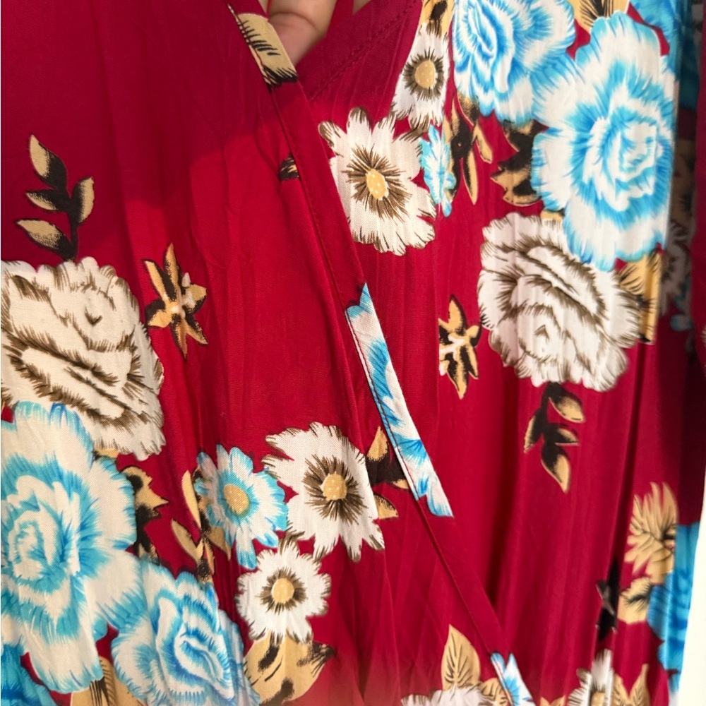 Rocks Red/pink Floral Jumpsuit - Picture 2 of 7